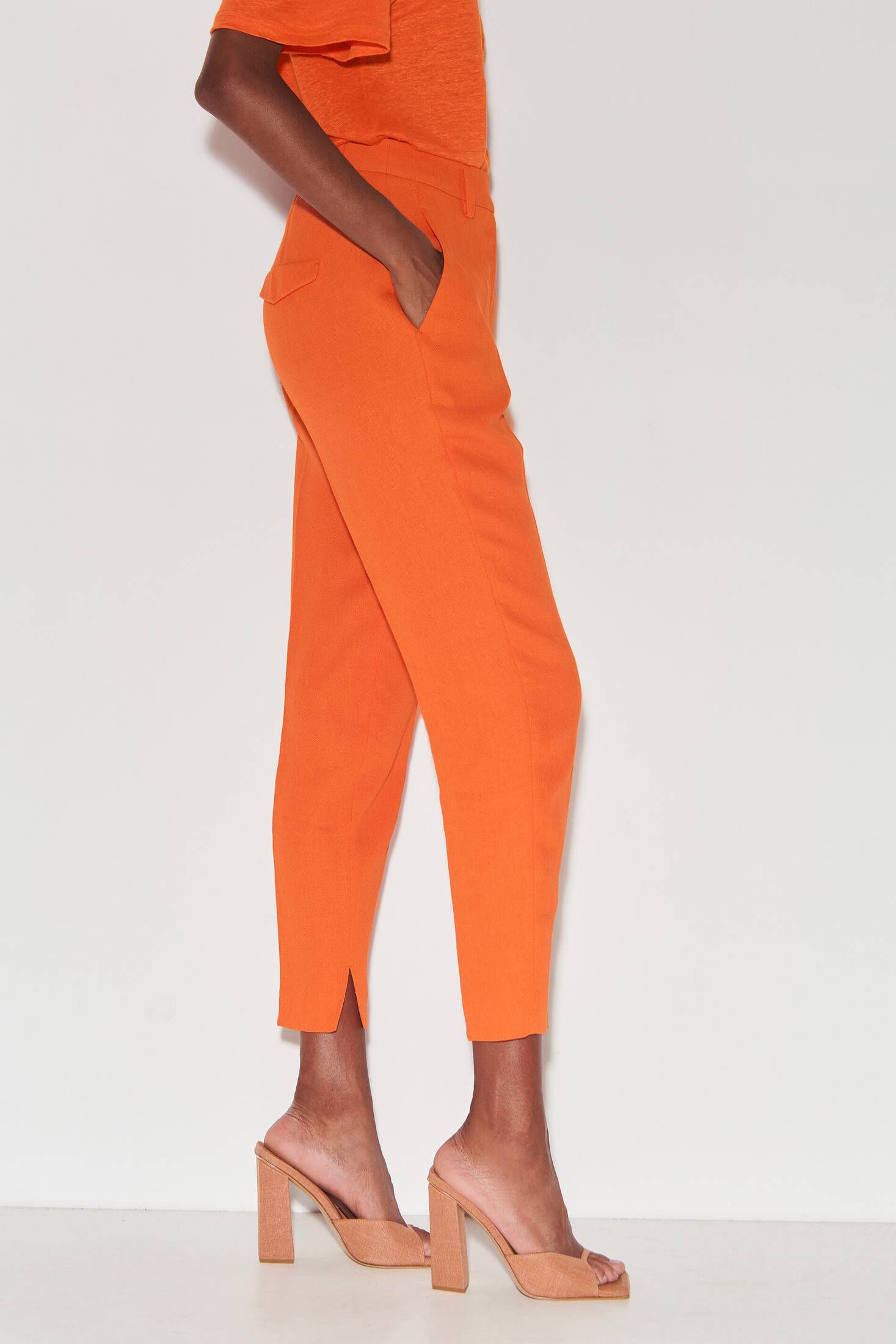 Luisa Cerano| Damen Hose aus Leinen-Viskose-Mischung