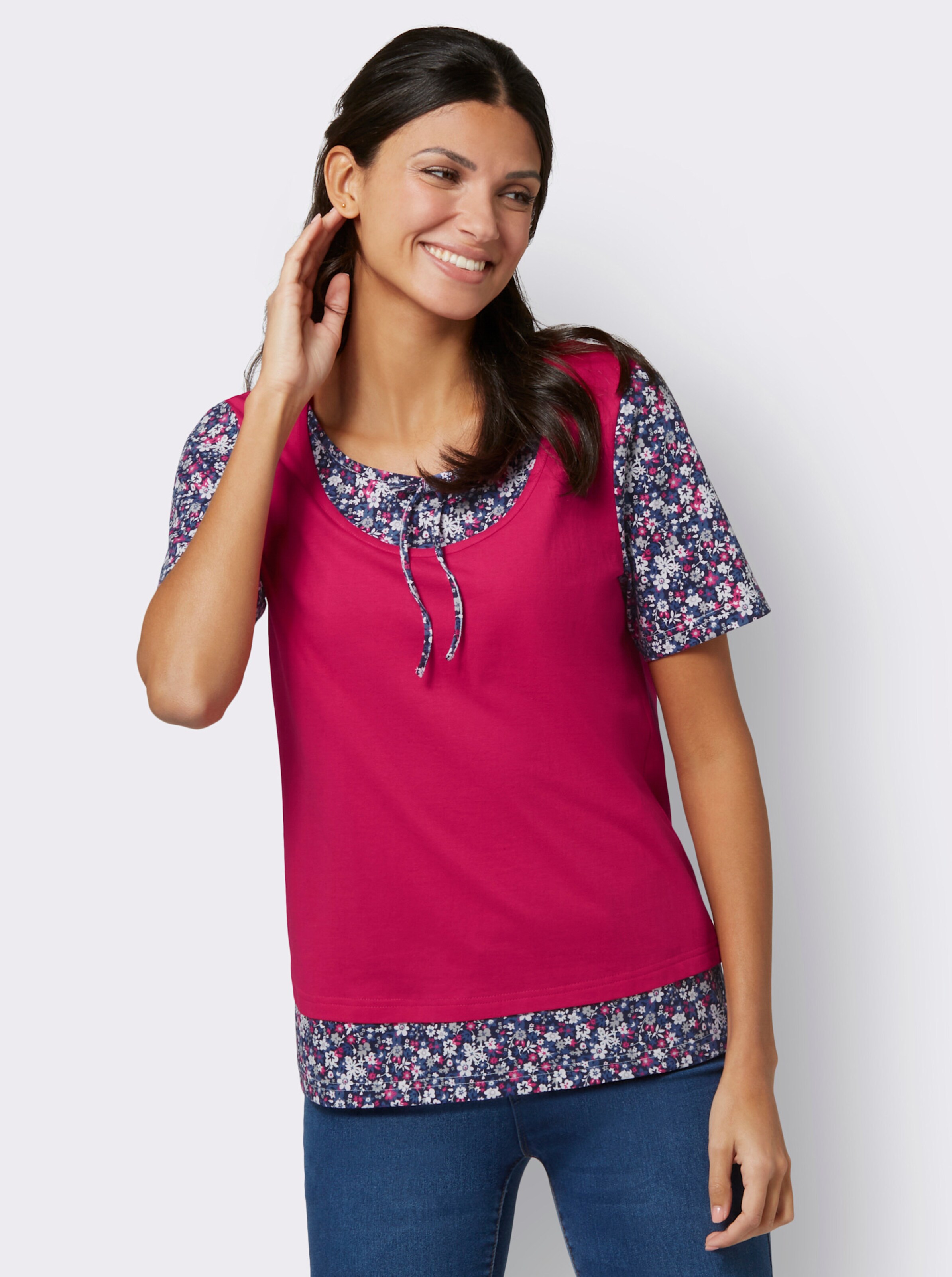 2-in-1-Shirt mit Blümchenmuster