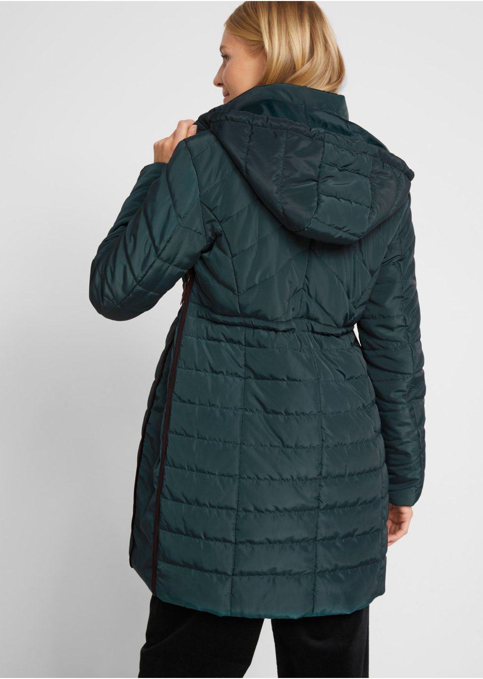 Veste longue matelassée de grossesse/de portage