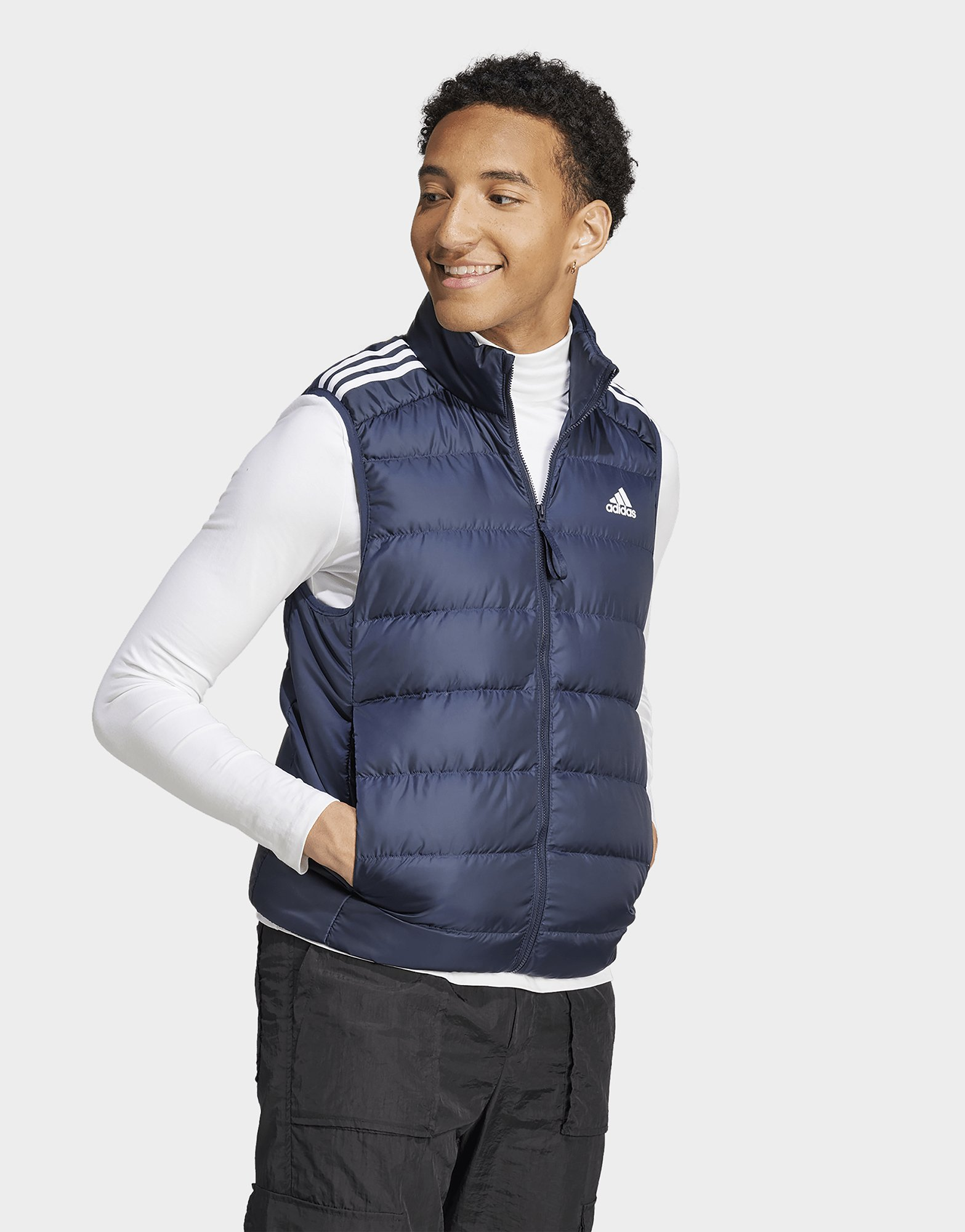 adidas Doudoune sans manches légère 3 bandes Essentials