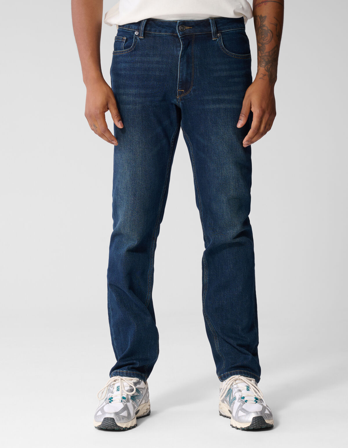 Slim Straight Fit Jeans Donkerblauw L34