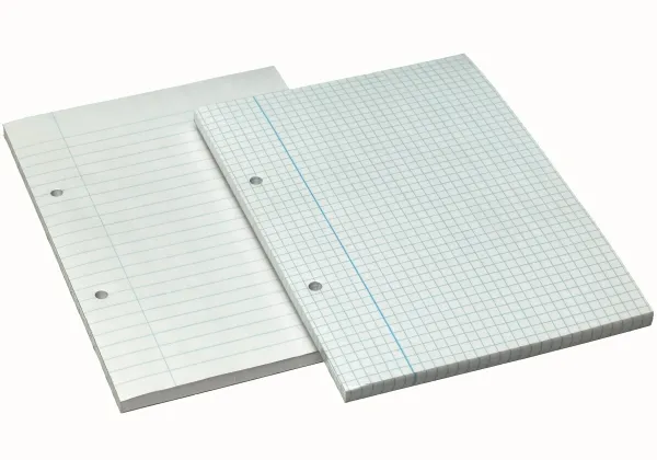 Blok A5 Bantex standard, linjeret, hullet - (5 stk.)