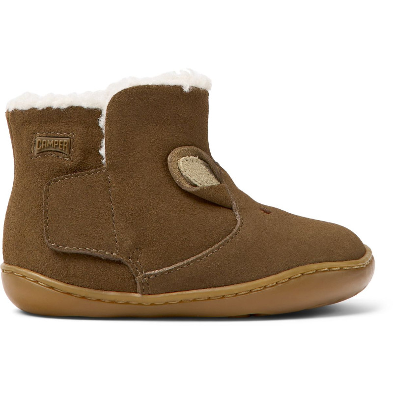 Camper Camper Peu Twins Bottines Fourrées Lapin Marron