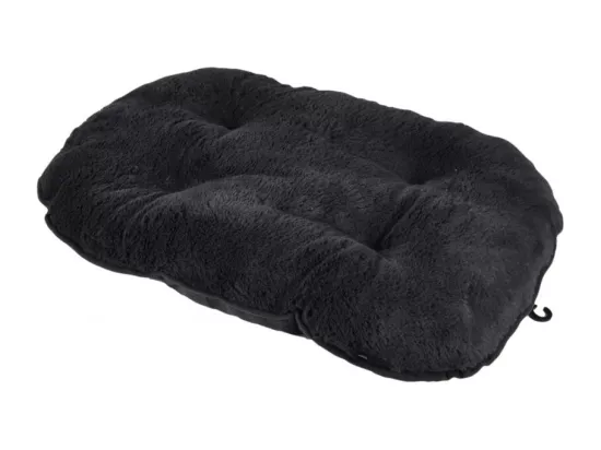 Coussin flocon réversible à l'aspect peluche pour animaux - Noir - L 61 x l 38 cm - Gamme Newton