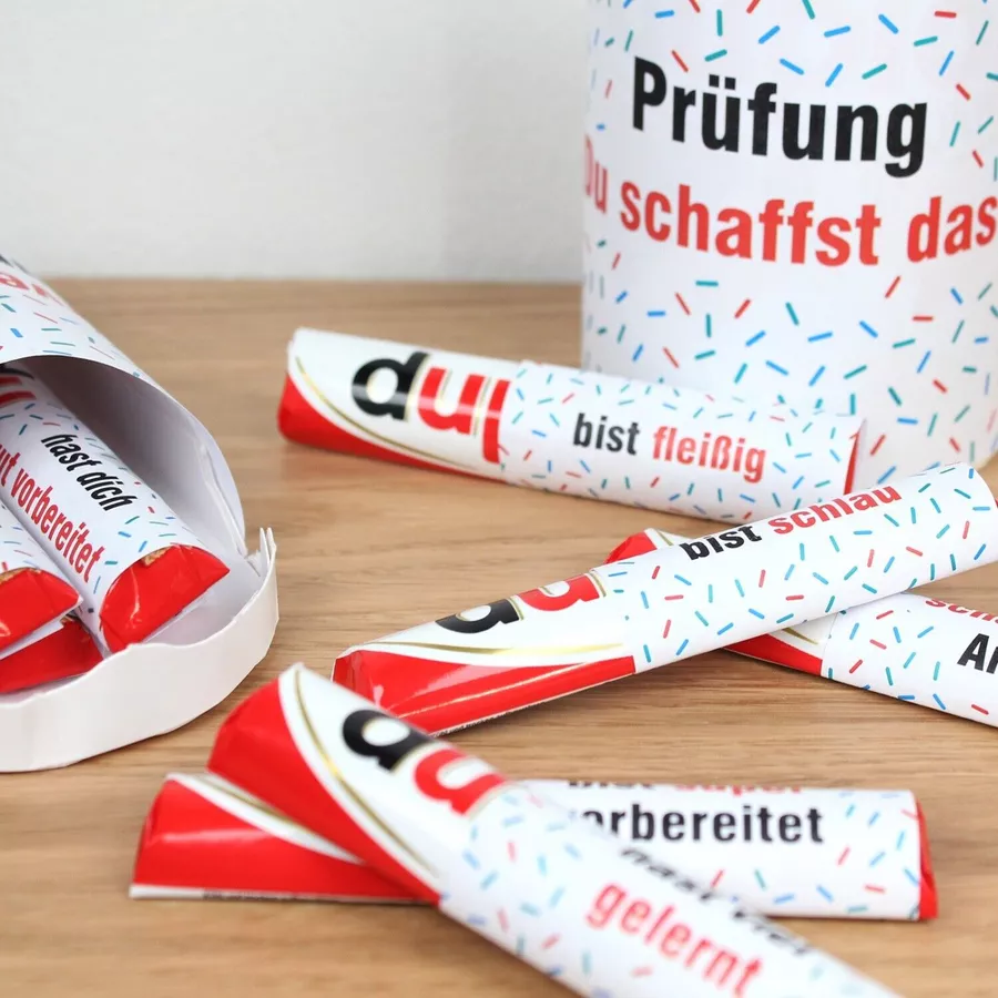 Nikima Papeterie AUFKLEBER SET - Duplo Prüfung Du schaffst das Motivation bunt