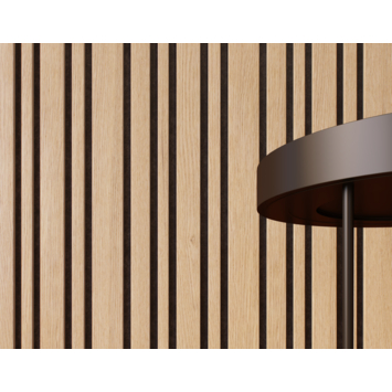 Lattenwand Decowall Acoustic Blend natuur eiken, combinatie van verschillende breedtes, 260x30cm, 2 stuks (1.56m2)