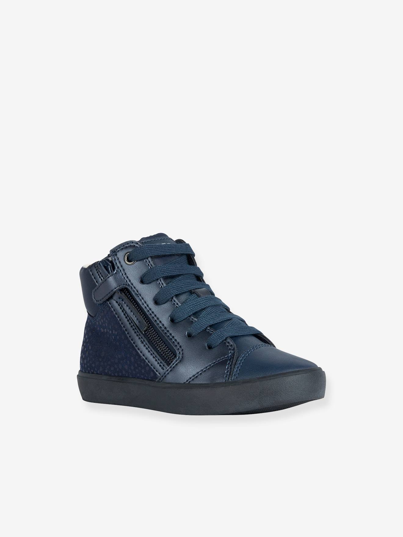 Tênis esportivo de cano alto Geox® J Gisli para meninas, azul marinho
