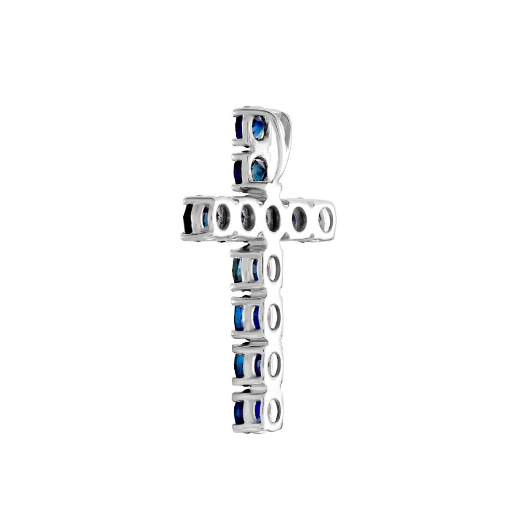 Pendentif Or Blanc Raynald Saphir