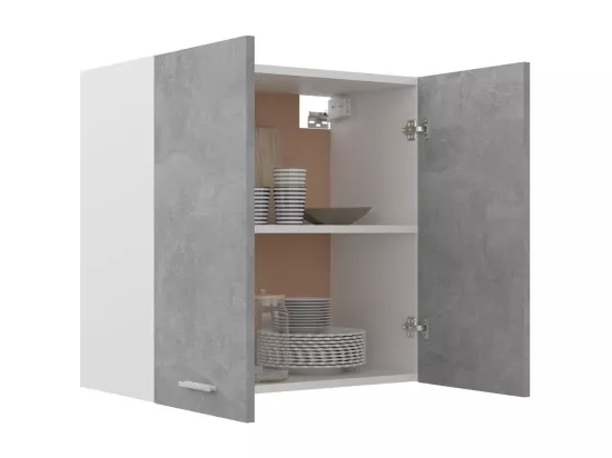 Armoire suspendue Gris béton 60x31x60 cm Bois d’ingénierie