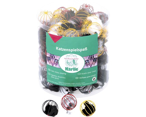 Draadbal bontmuis 5 cm willekeurige kleur- en patroonselectie