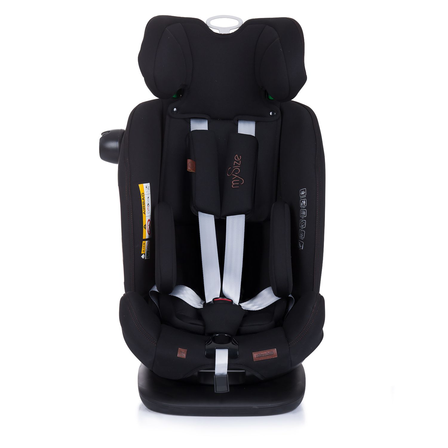 Chipolino Kindersitz i-Size My Size (40 - 150 cm) Isofix verstellbar SPS Reboard schwarz