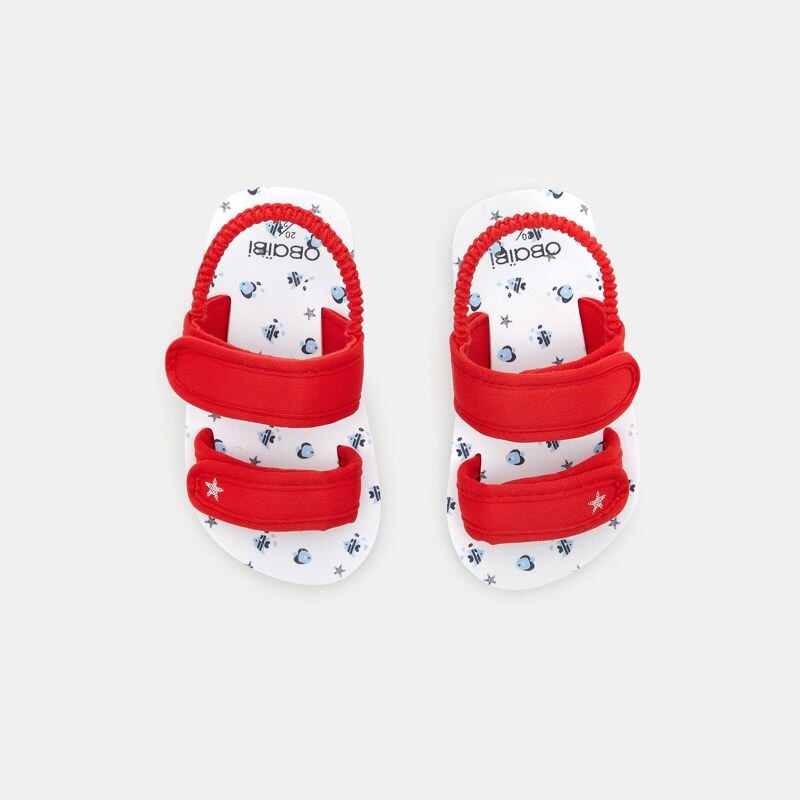 Tongs étoiles rouges bébé fille Rouge
