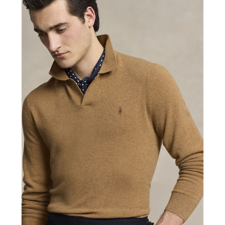 Polo Ralph Lauren 2/27 MERINO RWS-LSL-PLO Latte brown heather