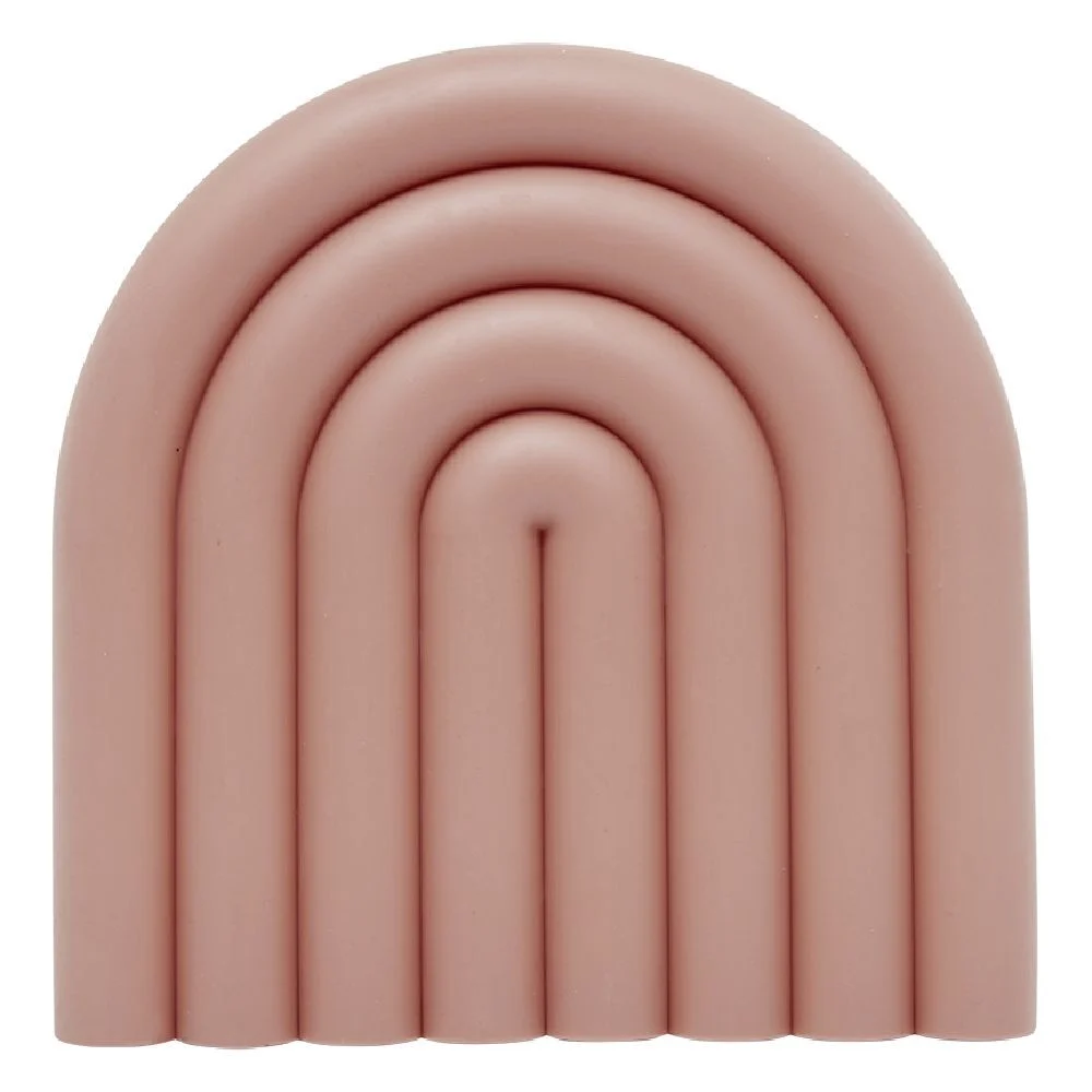 Dessous de plat forme arc-en-ciel uni 15x15cm