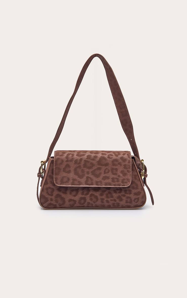 Léopard Sac À Bandoulière Trapèze Bicolore Chocolat