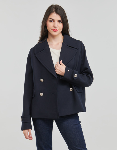 Tommy Hilfiger - WOOL BLEND DB PEACOAT - Marine