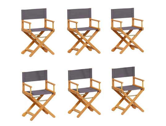 VIDAXL - Chaise pliante Chaises pliables de jardin lot de 6 gris foncé tissu