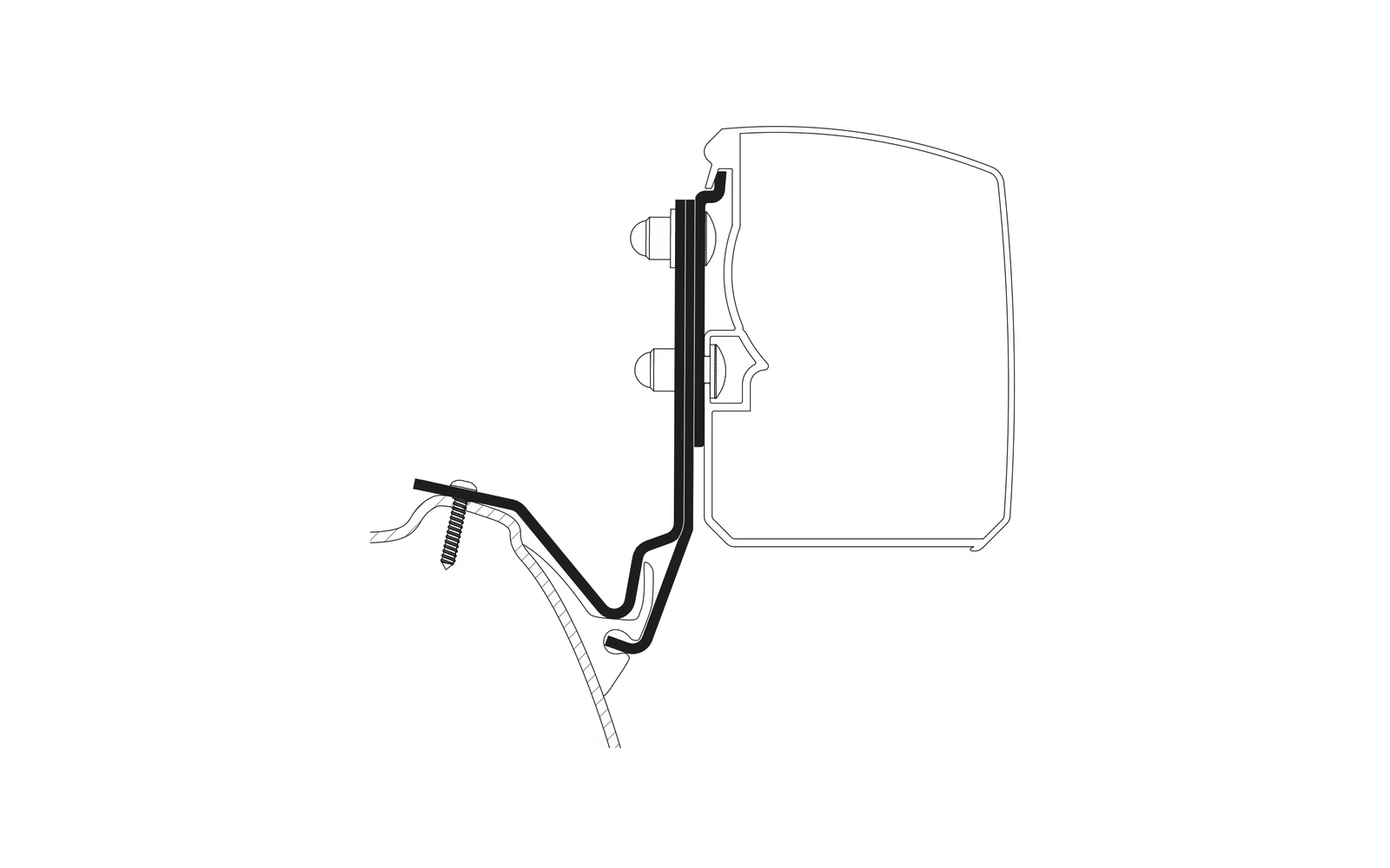 Thule Markisenadapter für Kepler One / Five / Six für Markise Thule 3200 3 Meter