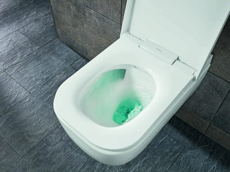 VIGOUR derby AQUAWASH Douchetoilet, Wandgemonteerd Toilet, Randloos, voor Inbouwreservoir, Wit