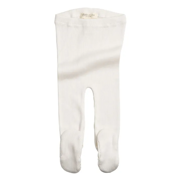 Minimalisma Legging à Pied Bamse Soie et Coton | Ecru
