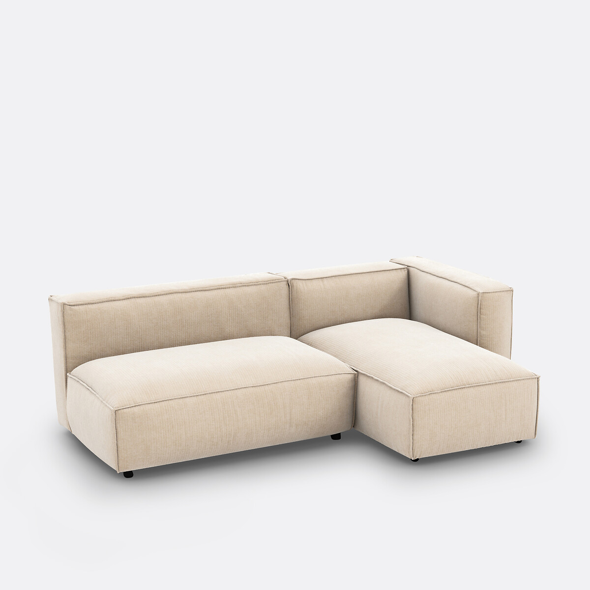 LA REDOUTE INTERIORS<br>Poltrona modular em veludo vintage canelado, Seven