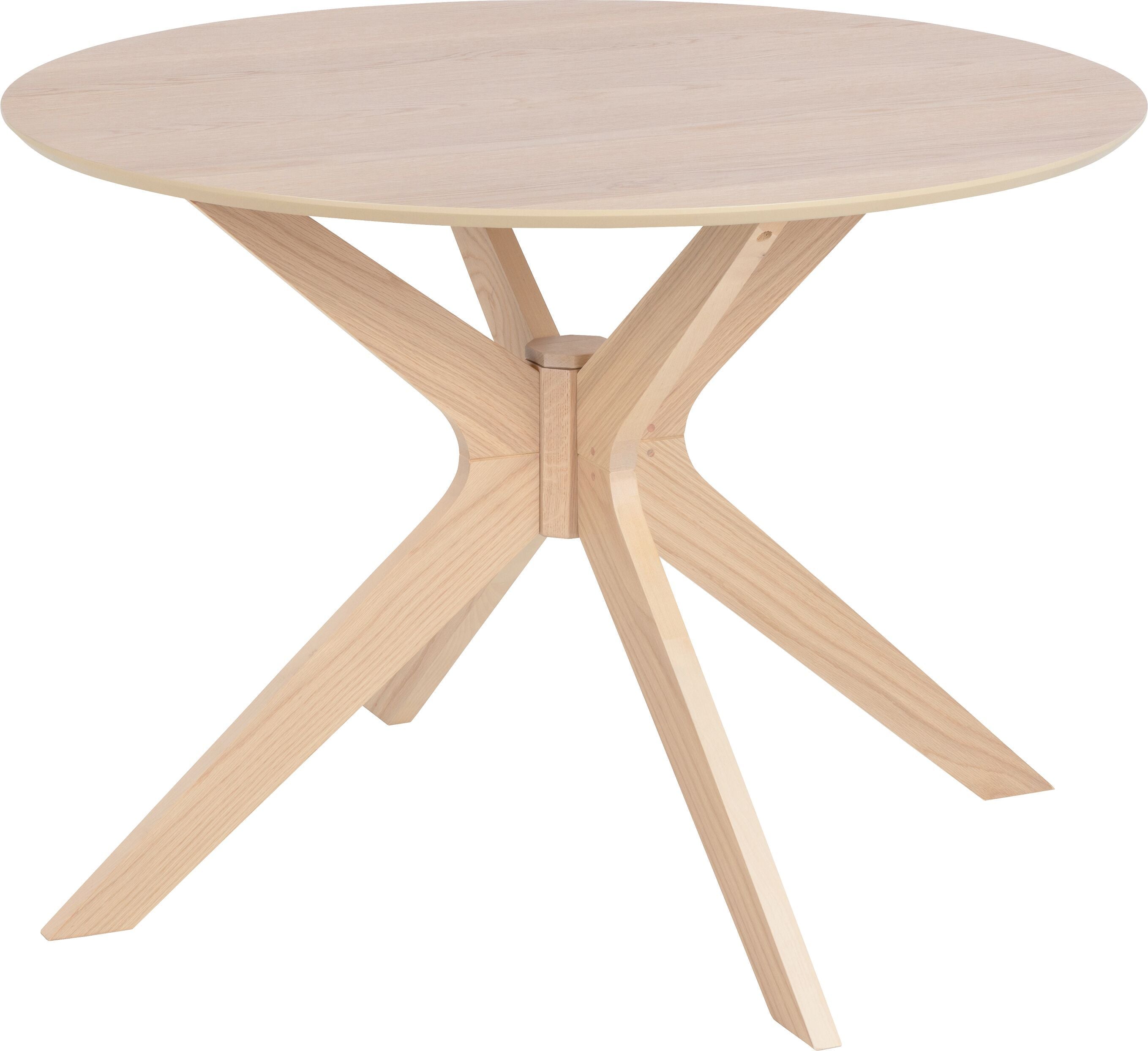 ELIRA Tisch - Eiche weiss / H: 75.0 cm