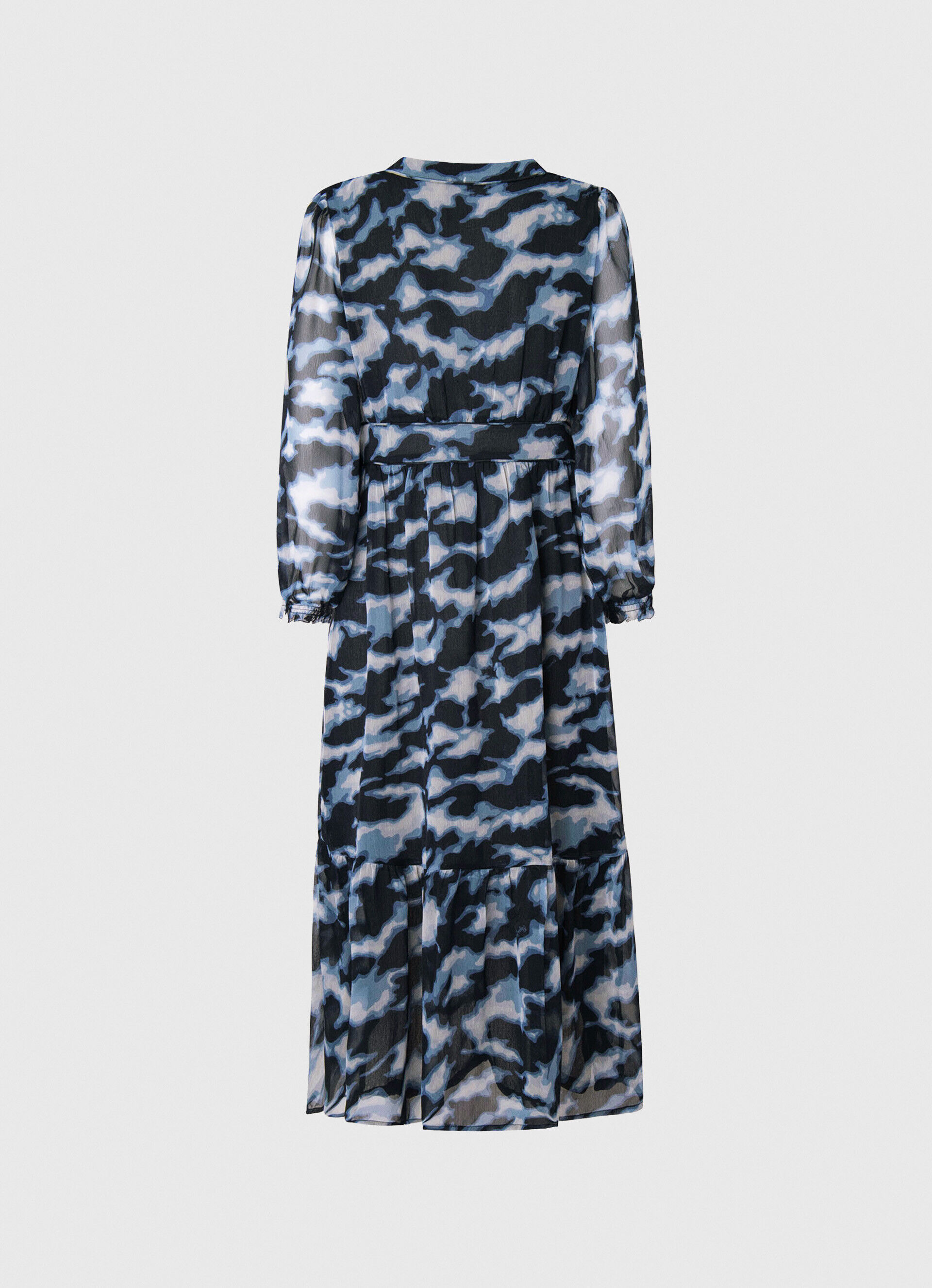 VESTIDO MIDI ESTAMPADO BLITA - multicolorido