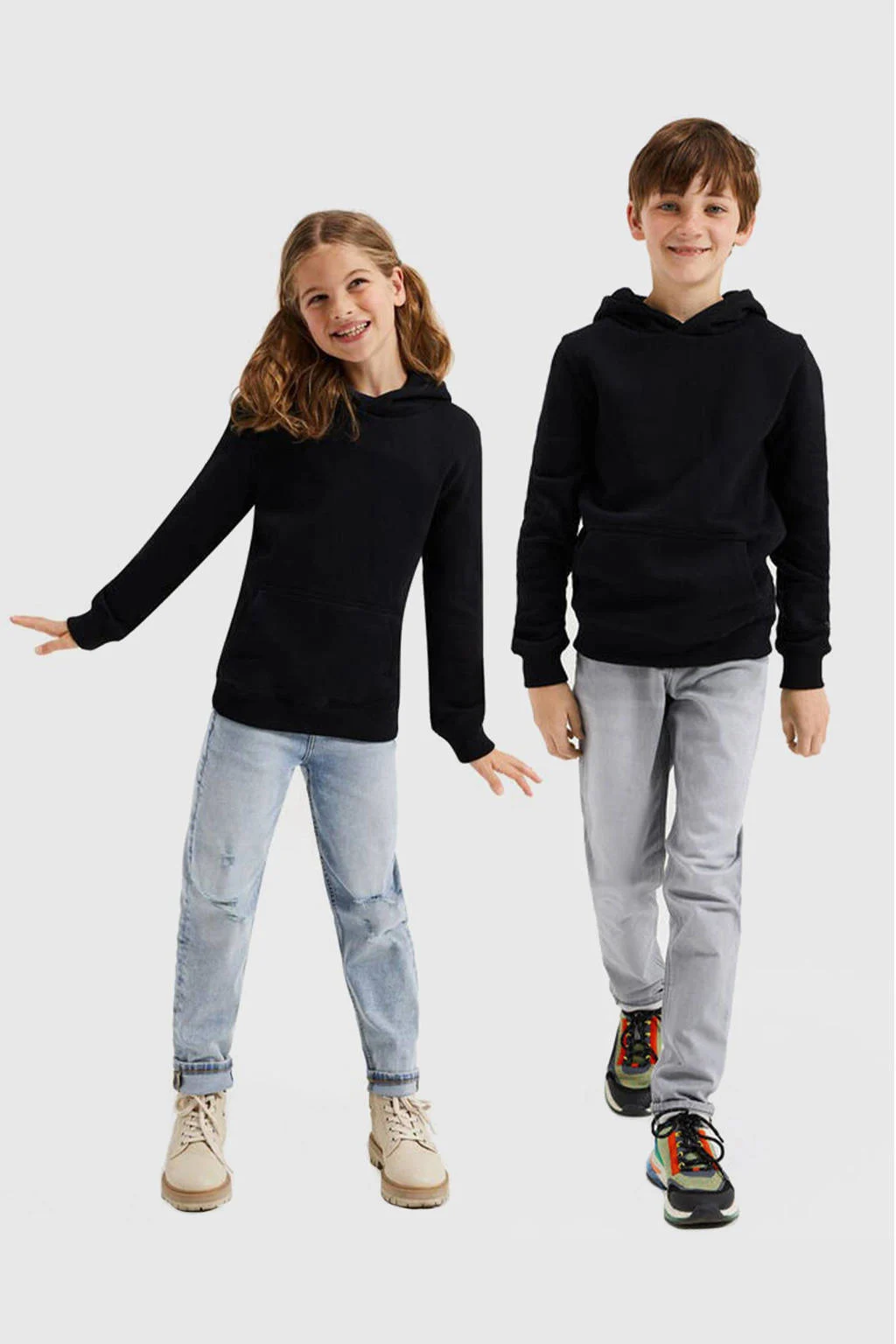 WE Fashion unisex hoodie zwart