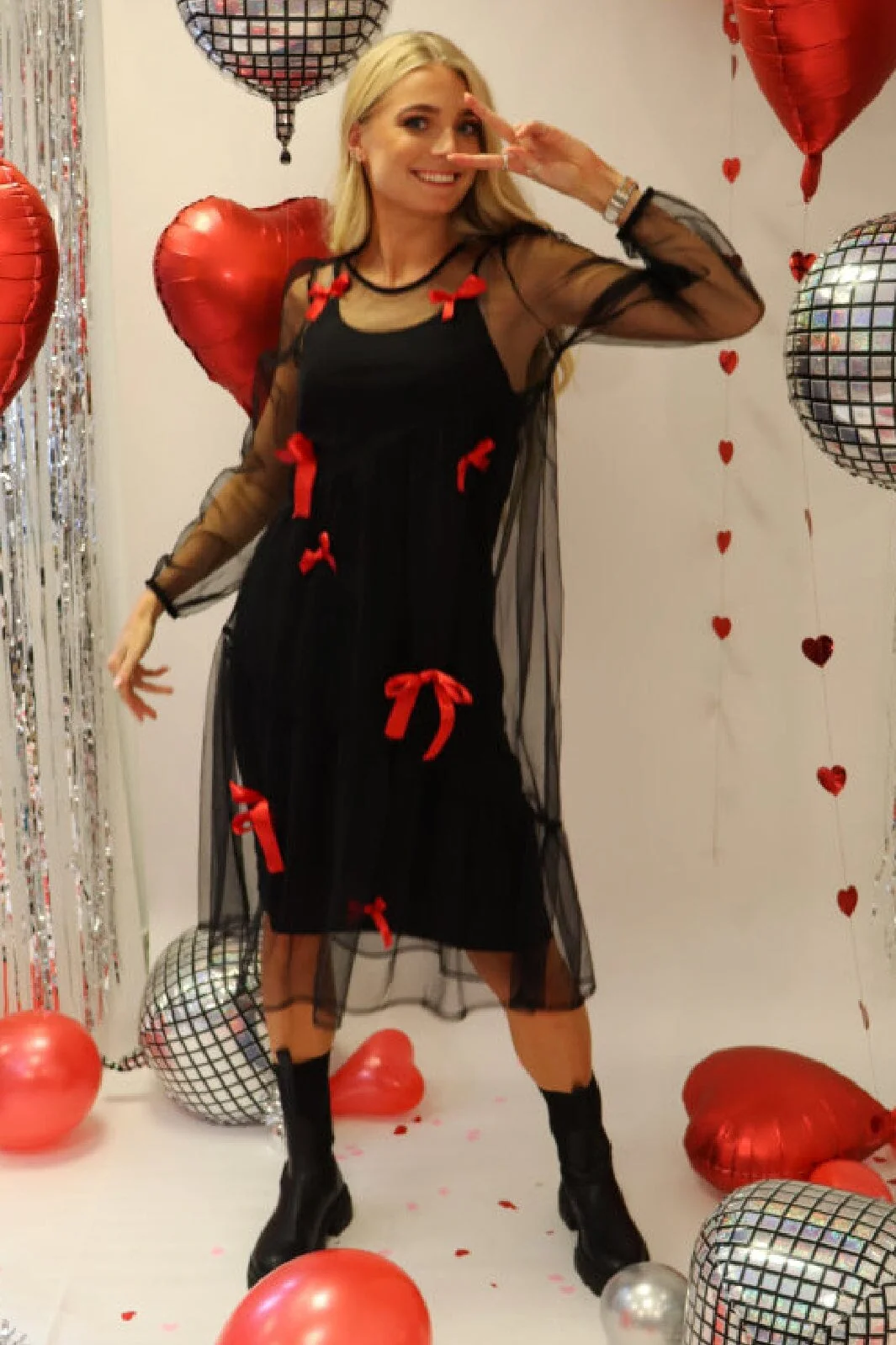 Liberte Tulle-Ls-Bow-Dress 22124