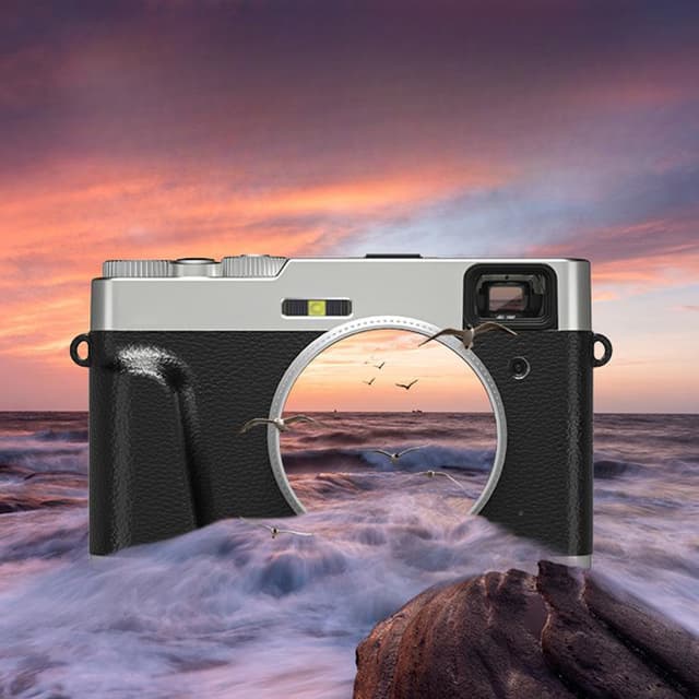 Digitalkamera 4K/48MP/16X Zoom/Autofokus/Søger/Anti-Shake med 32GB kort