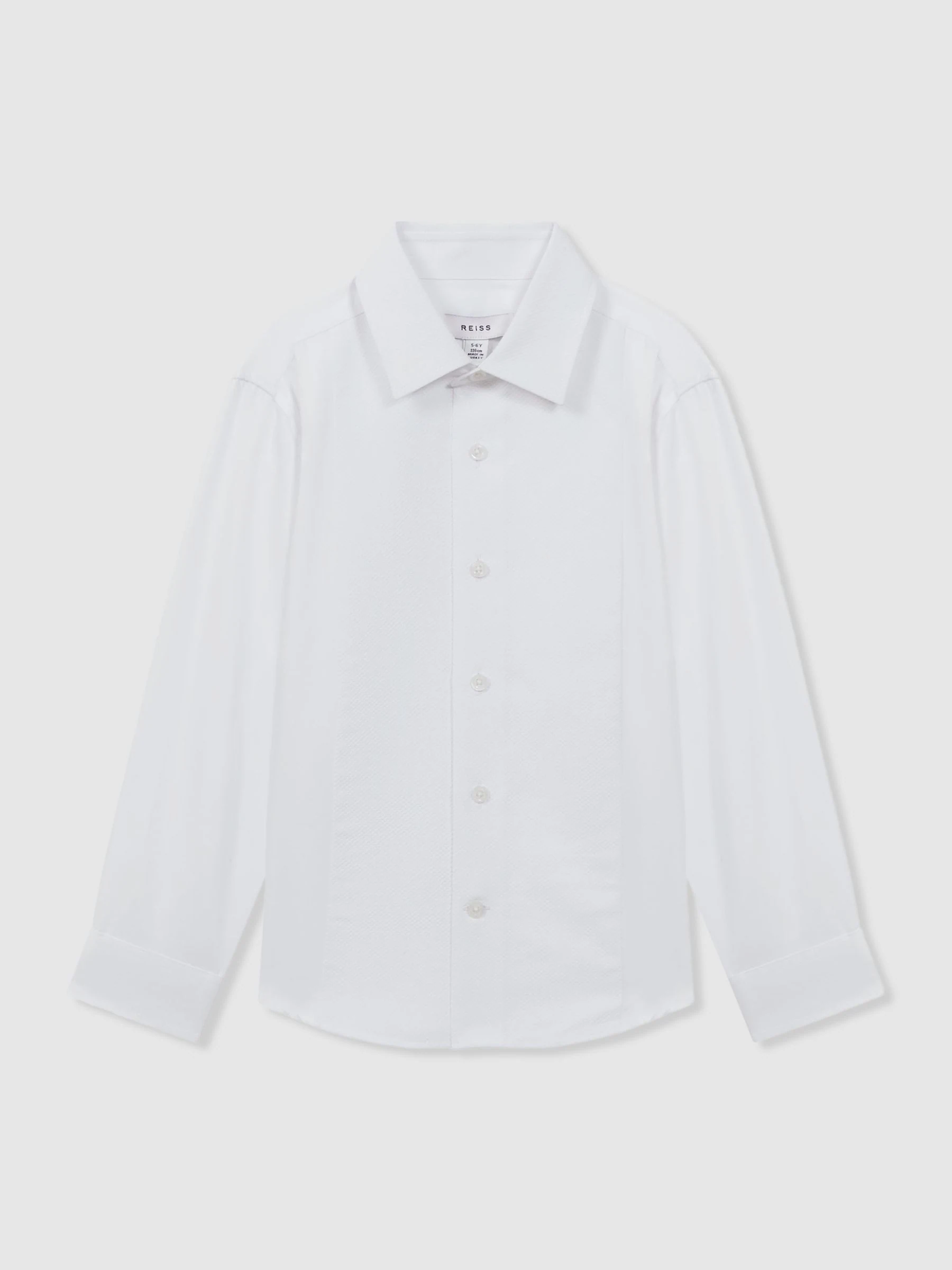 Reiss - Slim-fit Marcel smoking-overhemd met textuur