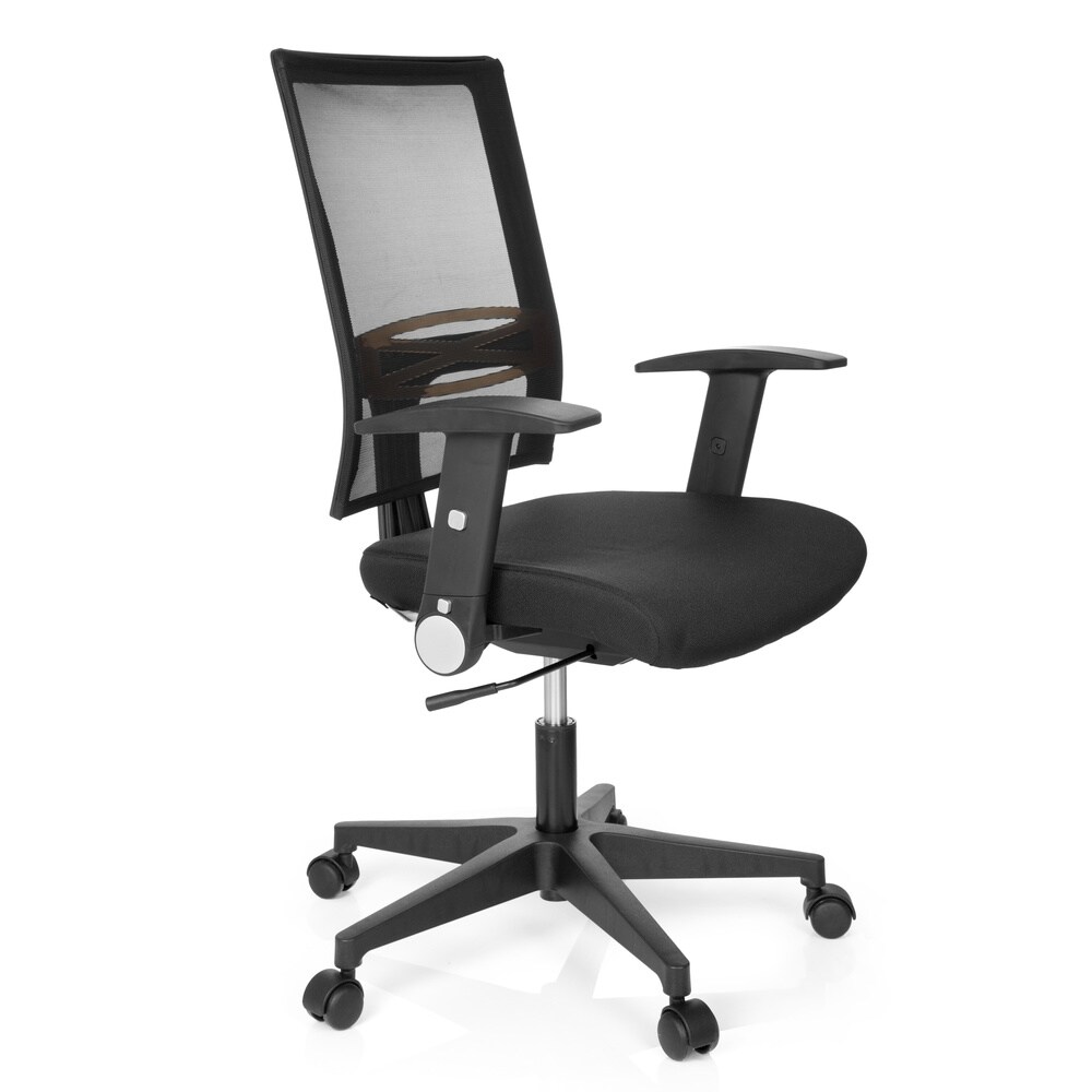 Home Office Bürostuhl OFFICE R8 Stoff/Netzstoff mit abklappbaren Armlehnen hjh OFFICE