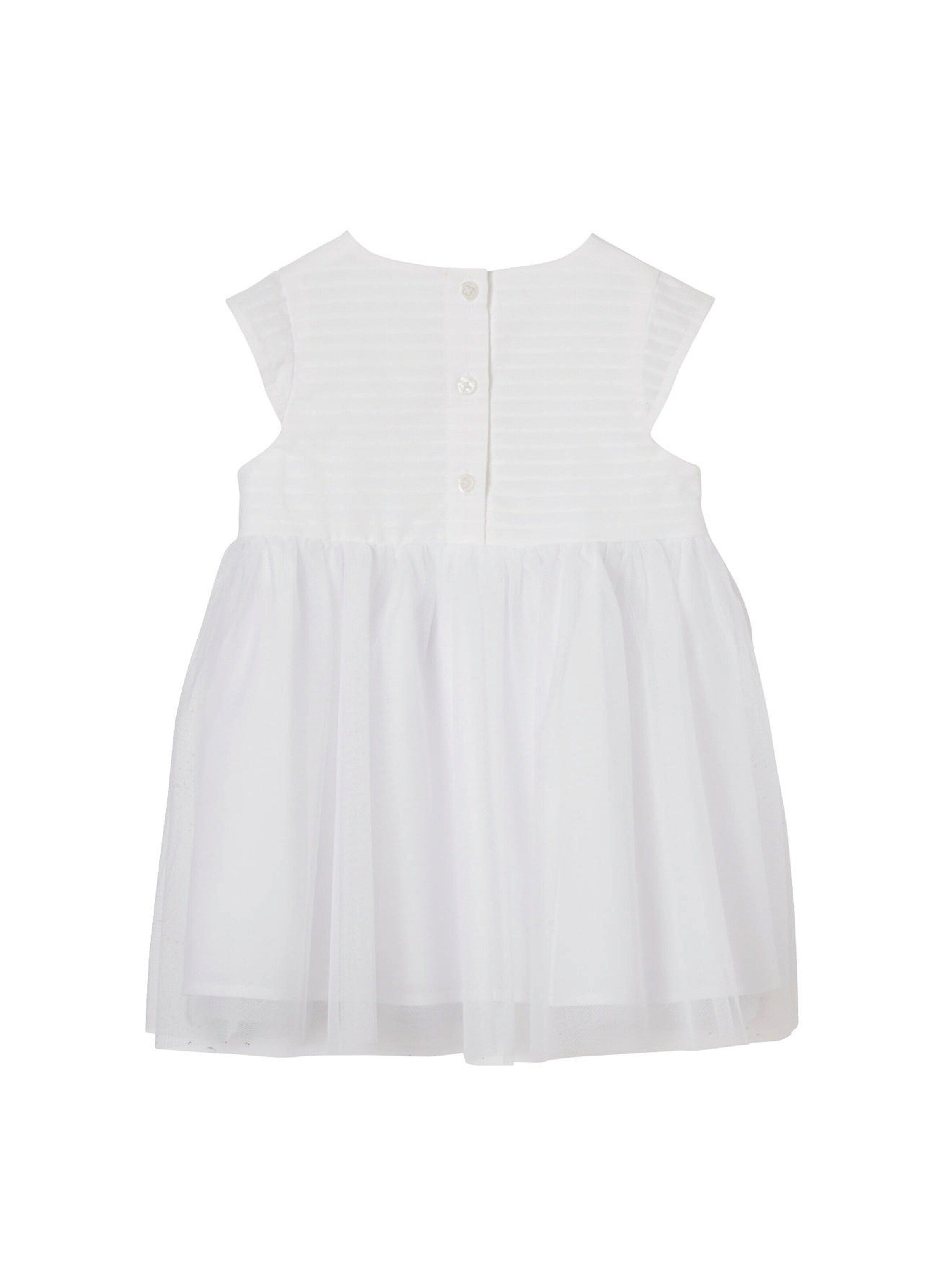 Vertbaudet Festliches Baby Tüll-Kleid weiß