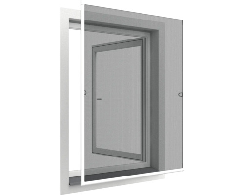 Insectenhor voor kozijnen, aluminium, glasvezel, geen boren nodig, wit, 100x120 cm