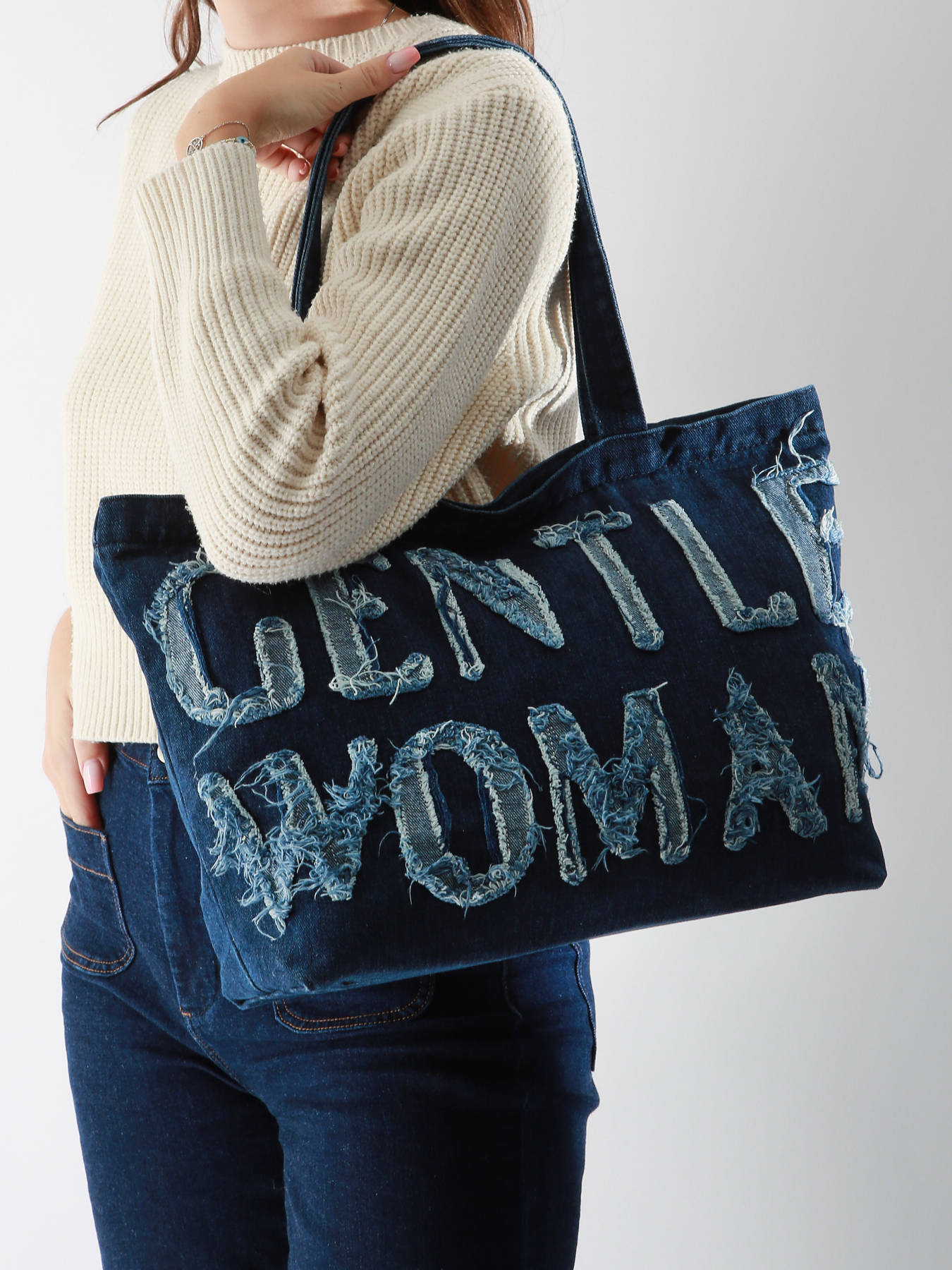 sac port paule Denim coton MINIPRIX