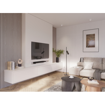 Lattenwand Decowall Acoustic grijs 260x30cm,2 stuks (1.56m2)