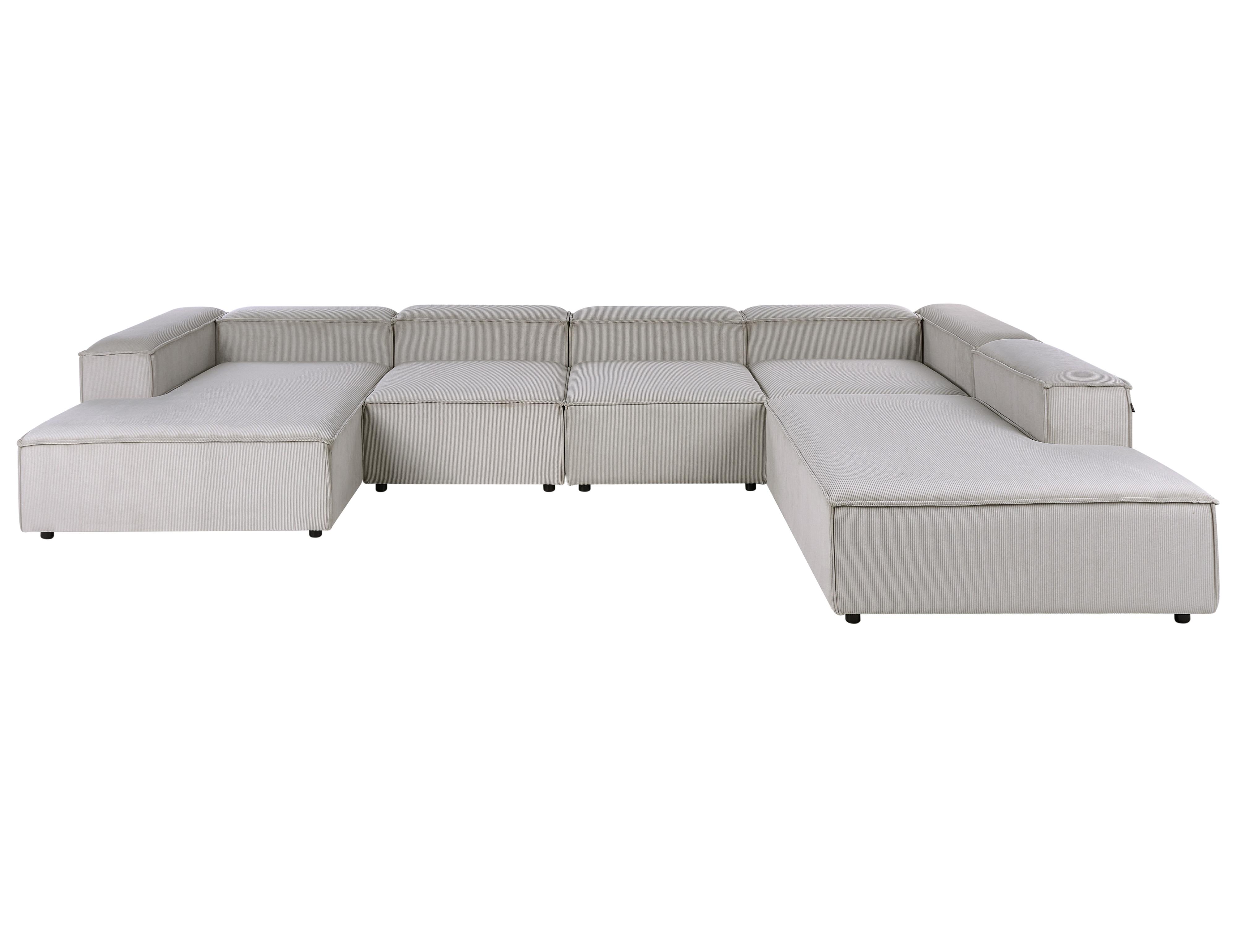 Modulaire hoekbank 5-zits ARDAL Corduroy Taupe linkszijdig