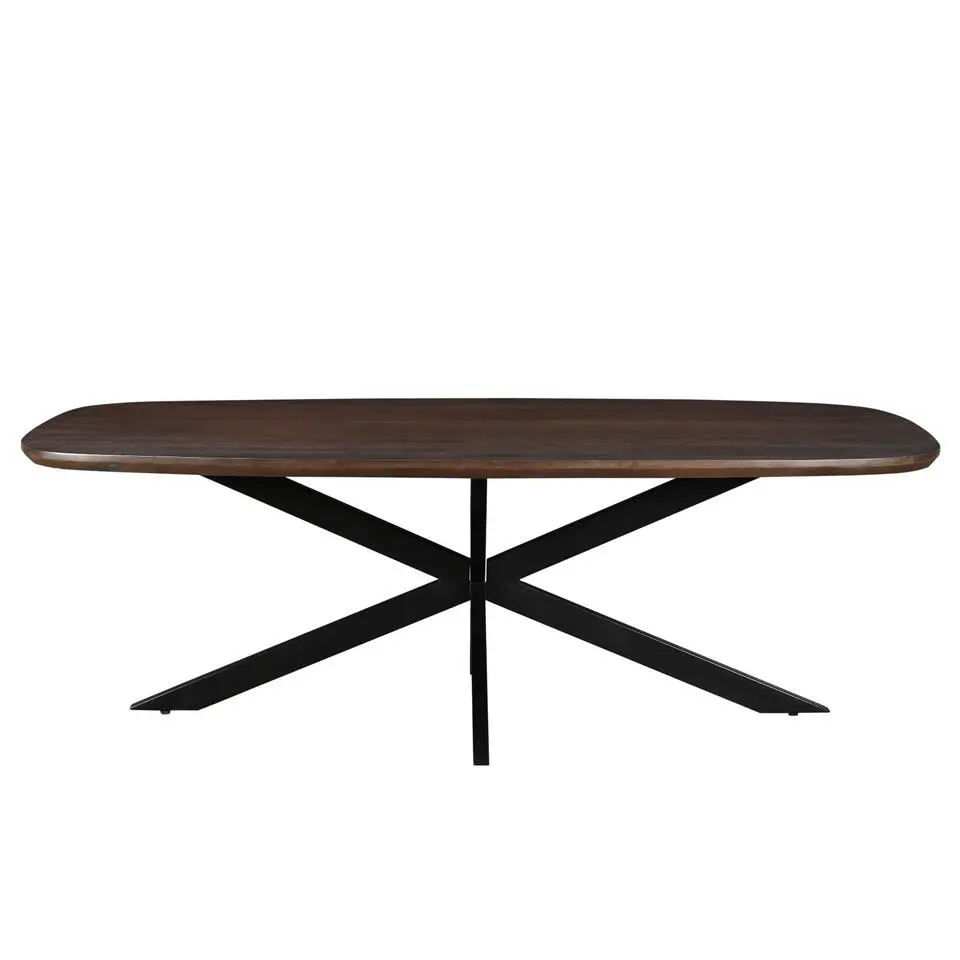 Livingfurn - Eetkamertafel Jesper Danish Oval Brown 180 cm - Mangohout