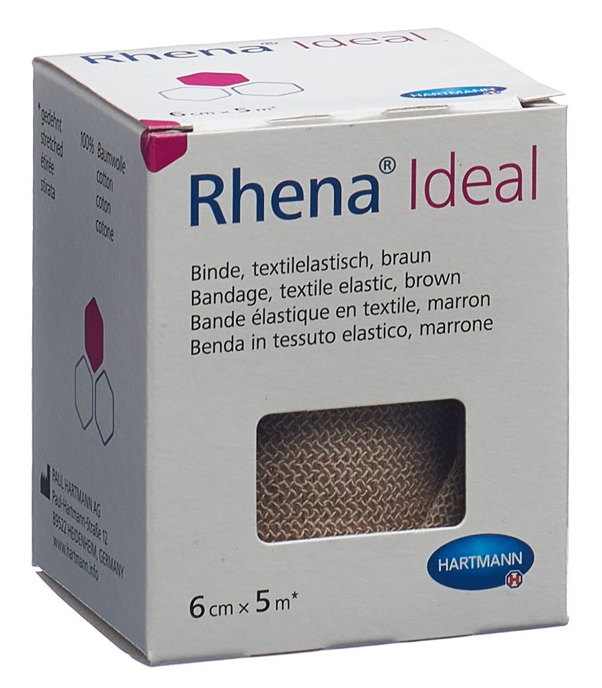Rhena Ideal Elastische Binde 6cmx5m hautfarben 1 Stk