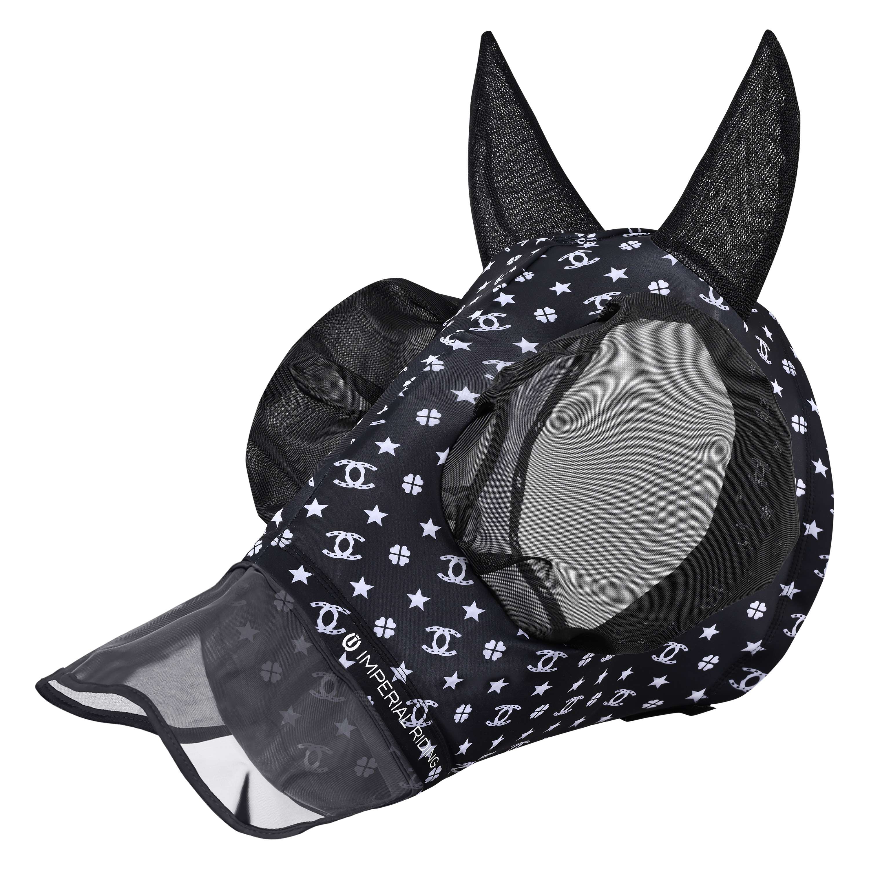 Imperial Riding Vliegenmasker IRHTrail Ride met Neus Zwart AOP