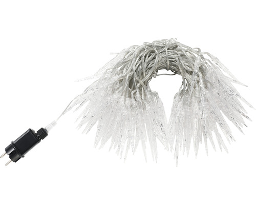 Lafiora ijspegelverlichtingsketting, 11,9 m lang + 10 m aansluitsnoer, 120 LED's, neutraal wit licht, inclusief timer en dimmer
