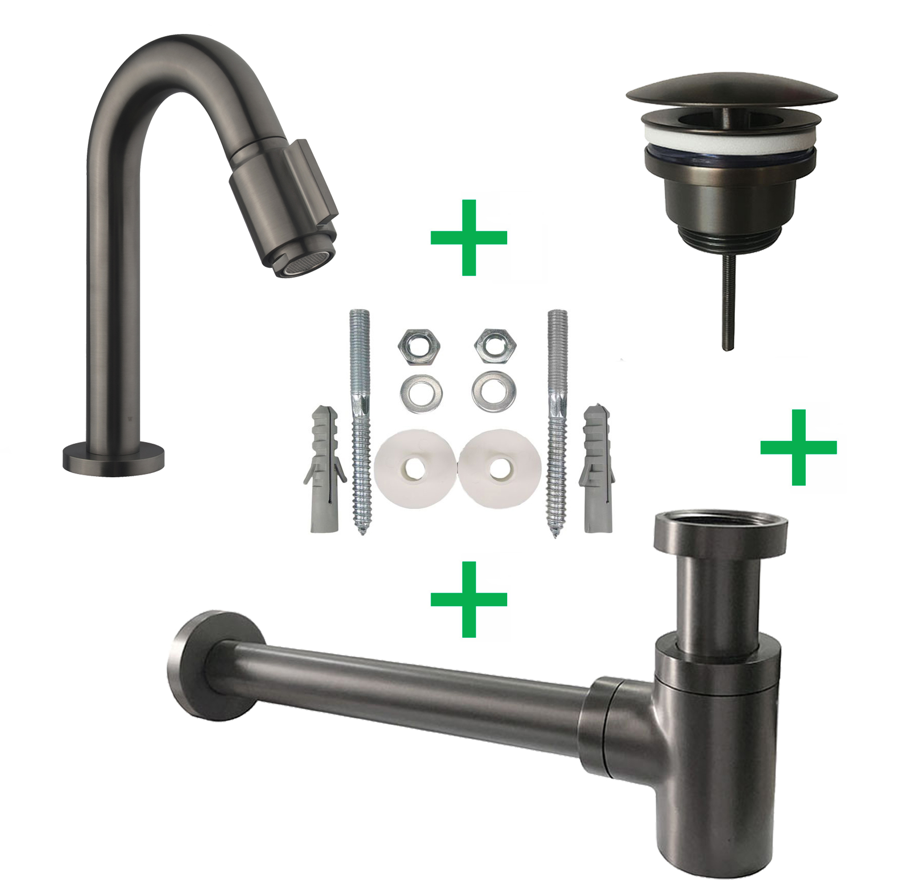 Mueller Ferro fonteinkraanset gunmetal