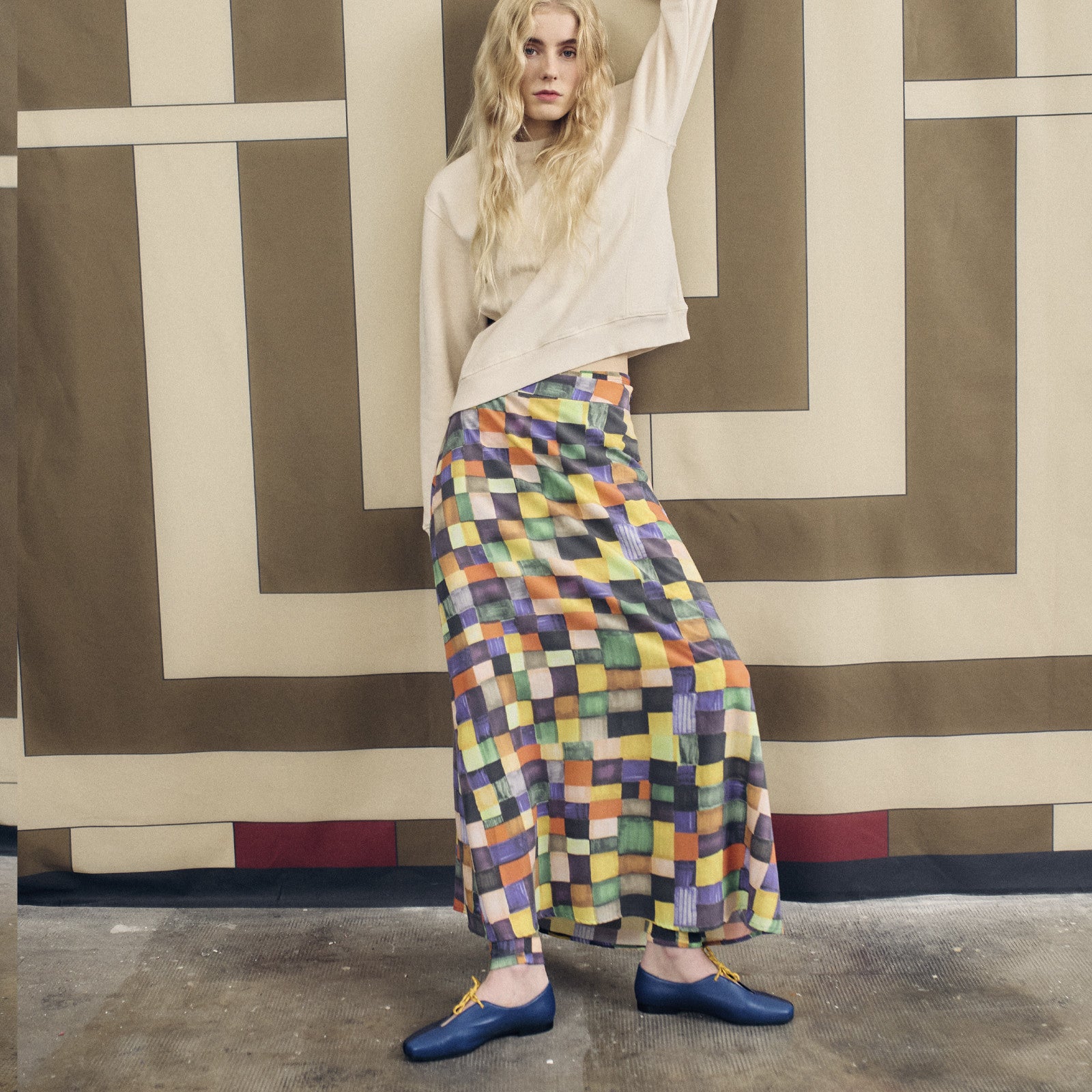 Adult Rock Rainbow Plaid Pattern Modal