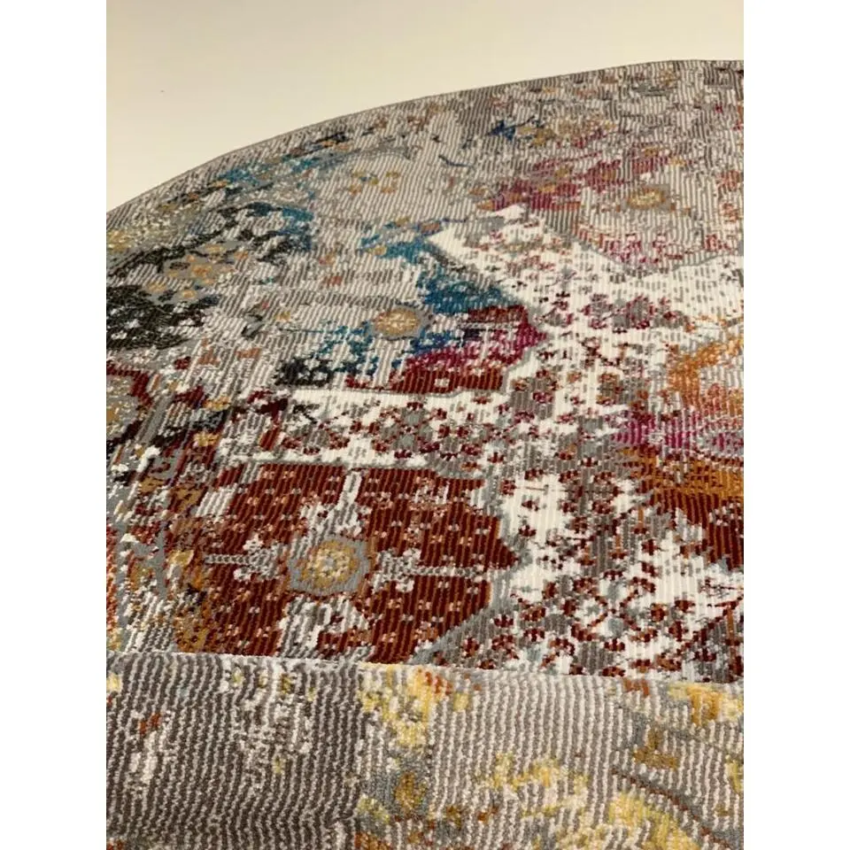 Picasso Feraghan Vintage Rond Vloerkleed Multi / Beige Laagpolig - 200 CM ROND