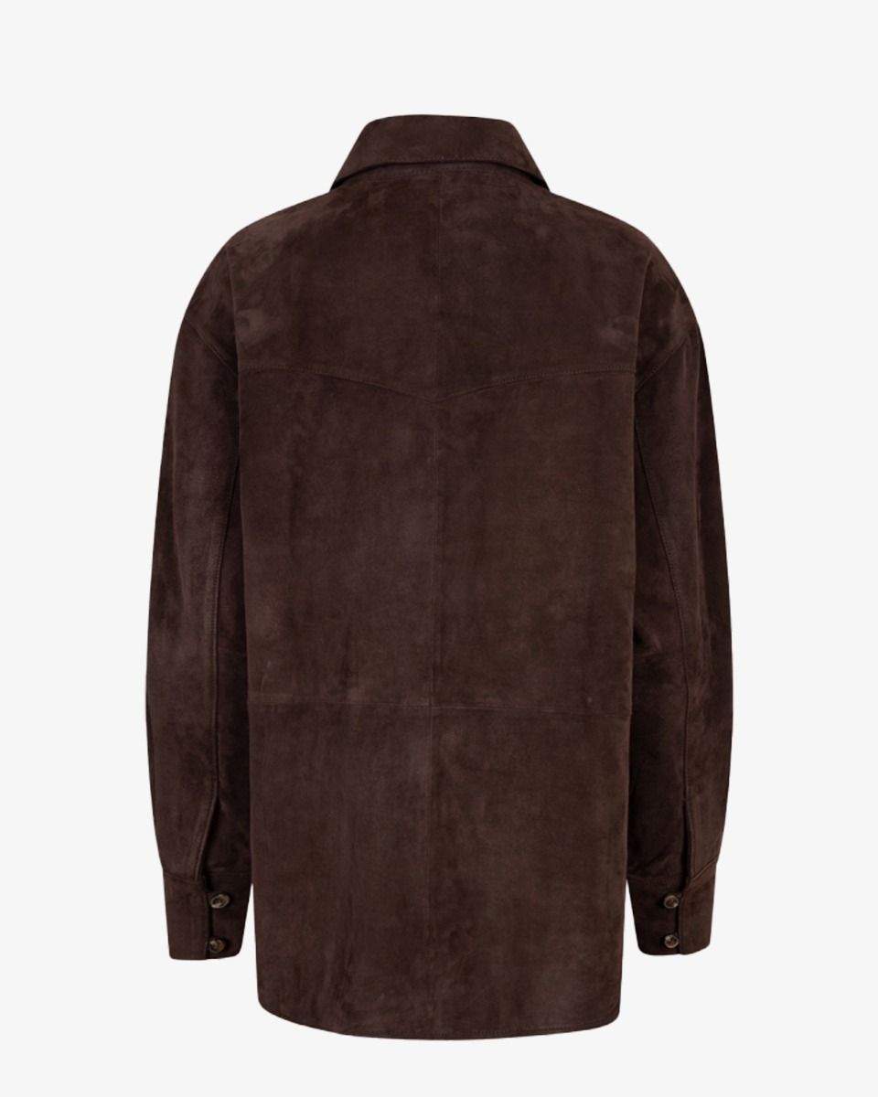 Ibana Bodi Donkerbruin Damesblouse