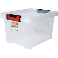 Boîte de rangement CLiPSTOCK, 75 litres, PP, transparent