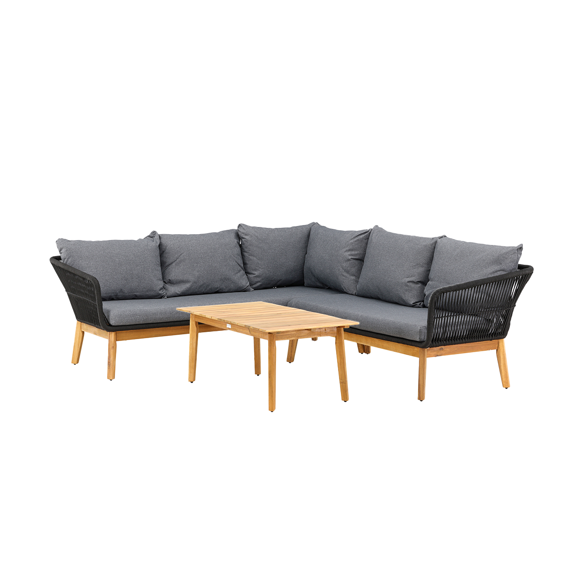 Tuin loungeset grijs Pam - met zitkussens Grijs