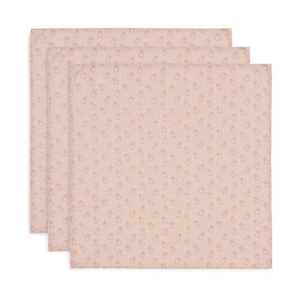 Jollein Miffy Silhouettes Small Multidoek - 3 Pack - 70 x 70 cm - Hydrofiel - Wild Rose