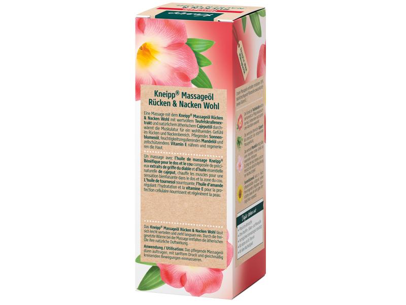 Kneipp Massageöl Rücken und Nacken Wohl 100 ml Natürliches Massageöl durchwärmt die Muskulatur