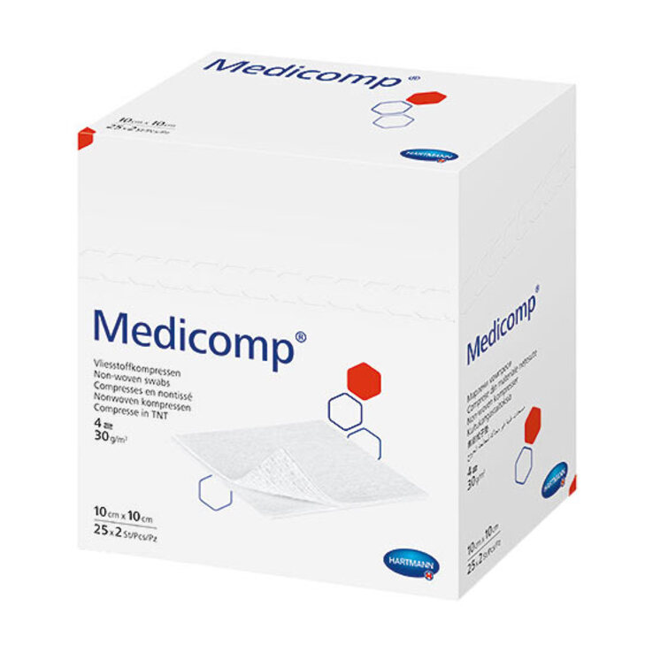 Medicomp Kompressen 10x10 cm unsteril, 100 St